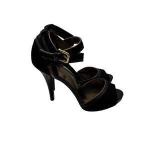 Coach Heels Women's 8B Black Strappy Stiletto Sandals Dress Party‎ Elegant